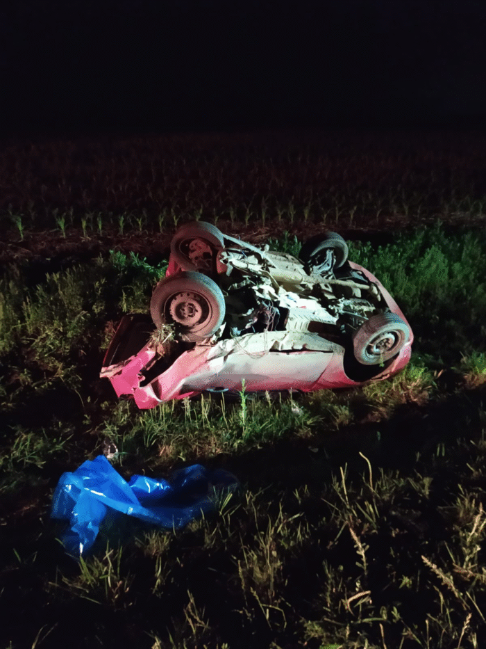 GRAVE ACIDENTE NA PR-438 DEIXA UM MORTO E DOIS FERIDOS EM TEIXEIRA SOARES