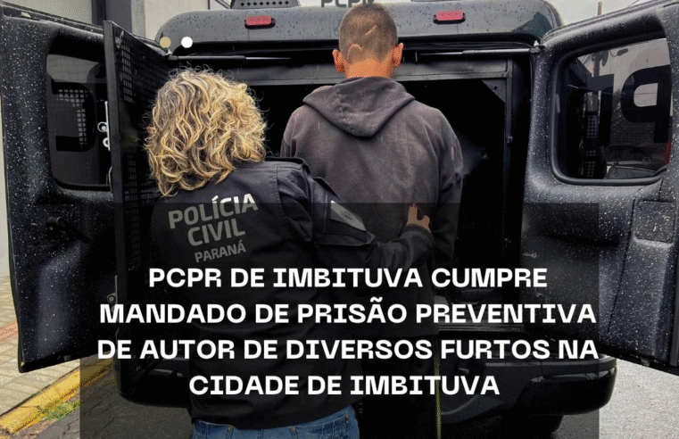 PCPR CUMPRE MANDADO DE PRISÃO DE AUTOR DE DIVERSOS FURTOS NA CIDADE