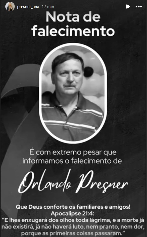 🕊️ FALECEU ORLANDO PRESNER — COMOÇÃO EM PONTA GROSSA