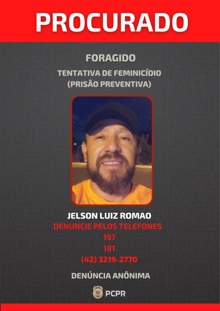 POLÍCIA CIVIL DIVULGA INFORMAÇÕES SOBRE CASO DE TENTATIVA DE FEMINICÍDIO E BUSCA POR FORAGIDO