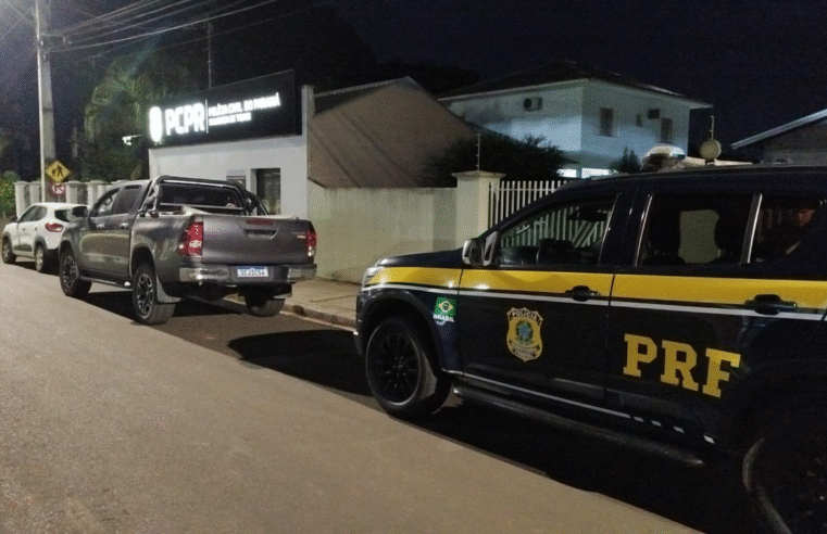 PRF RECUPERA CAMINHONETE FURTADA EM SANTA CATARINA